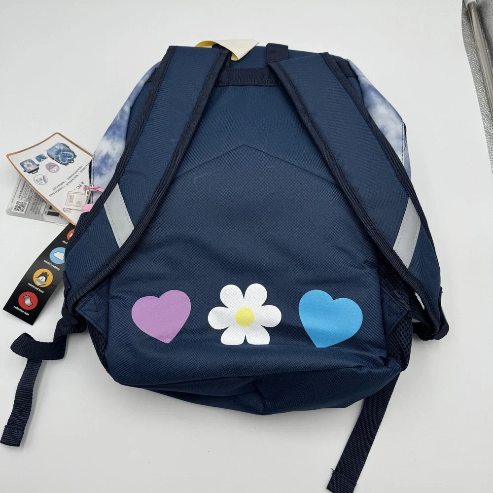 Locker Club 4 Piece Backpack Set Lunch Bag Headphones Blue Tie Dye NWT